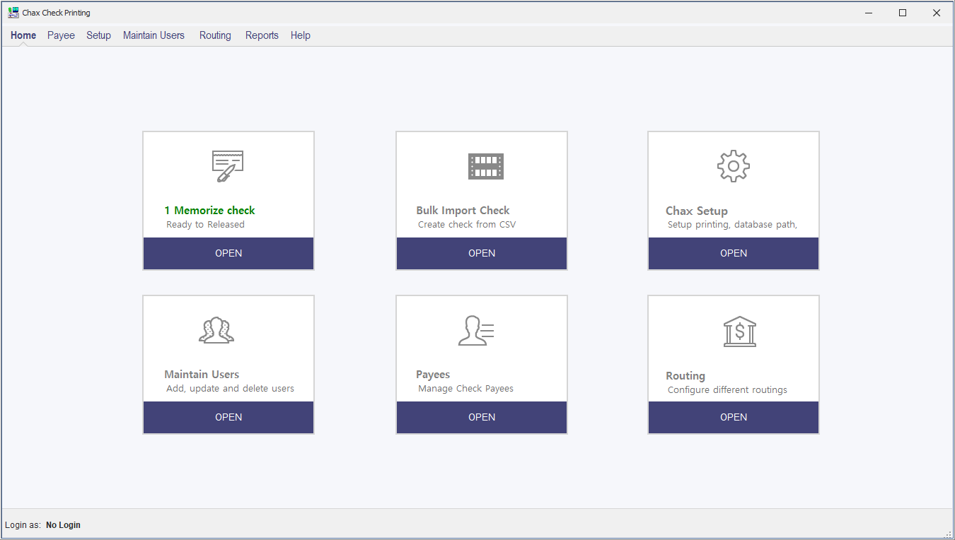 chax software print options