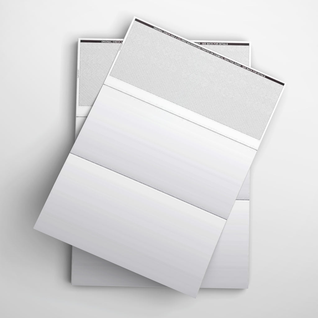 TOP ECONOMY VALUE - BUSINESS LASER CHECKS - SINGLE COLOR (500/PACK - 2 STUBS)